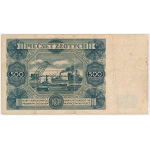 500 Zloty 1947 - A2 - seltene Serie