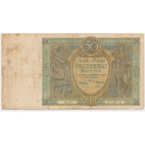 50 Zloty 1925 - Ser.O - seltene Banknote