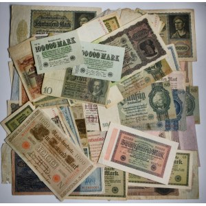 Niemcy, zestaw banknotów (ok. 130 szt.)