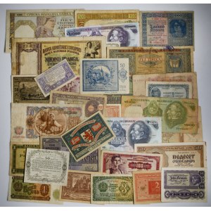 Set, mix of foreign banknotes and notgelds (32 pieces).