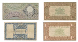 Holandia, zestaw 1-10 guldenów 1938-44 (4 szt.)