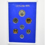 Set, African and Asian coins in vintage sets (9 pcs.)