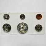 Set, African and Asian coins in vintage sets (9 pcs.)