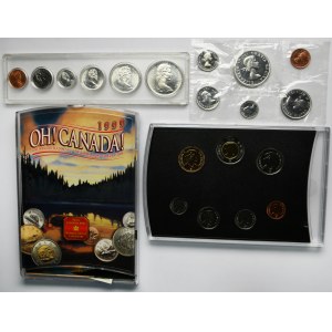 Set, Canada, Uncirculated and specimens coin year set (5 pcs.)