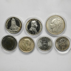 Zestaw, Niemcy, Wielka Brytania, Rumunia i Niderlandy, Mix monet (7 szt.)