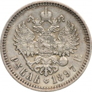 Rosja, Mikołaj II, Rubel Petersburg 1897 А•Г