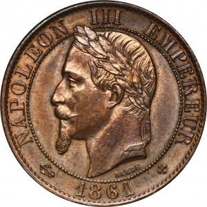 Francja, Napoleon III, 5 Centymów Strasburg 1861 BB