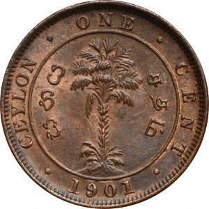 Sri Lanka, Cejlon, Wiktoria, 1 Cent 1901