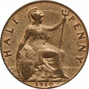 Großbritannien, Edward VII, 1/2 Penny London 1910