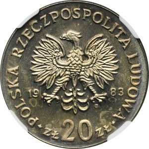 20 złotych 1983 Nowotko - NGC MS64