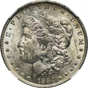 USA, 1 Dolar Nowy Orlean 1884 O - NGC MS61 - Morgan