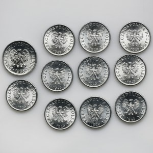 Set, 1 and 5 pennies (11 pieces).
