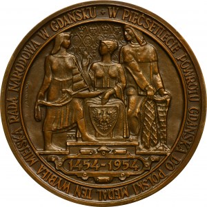 Medal On the 500th anniversary of Danzig return to Poland 1954