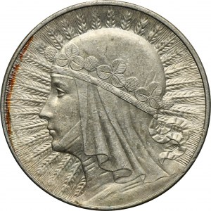 Głowa Kobiety, 10 złotych Londyn 1932