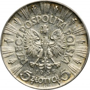 Piłsudski, 5 złotych 1938