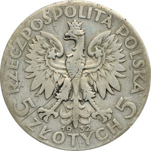 Kopf einer Frau, 5 Zloty Warschau 1932 - RARE