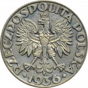 Żaglowiec, 5 złotych 1936