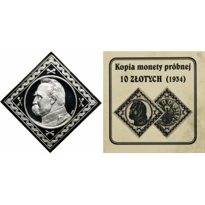 OFICJALNA KOPIA, Próba Piłsudski Strzelecki, 10 złotych 1934