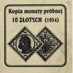 OFICJALNA KOPIA, Próba Piłsudski Strzelecki, 10 złotych 1934