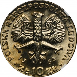 10 gold 1965 VII Centuries of Warsaw - NGC MS65