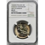 10 złotych 1965 VII Wieków Warszawy - NGC MS65