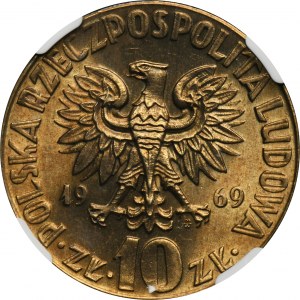10 złotych 1969 Kopernik - NGC MS65