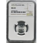 50 groszy 1975 - NGC MS65