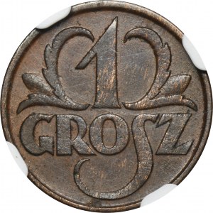 1 grosz 1928 - NGC MS62 BN