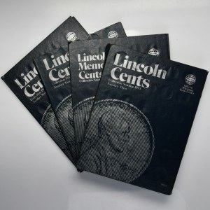 Zestaw, USA, Zestaw czterech albumów z centami Lincolna (x4)
