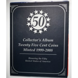 Zestaw, USA, Album kolekcjonerski 25 centów Stany amerykańskie (47 szt.)