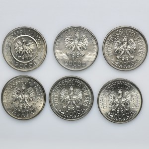 Zestaw, 20.000 złotych 1993-1994 (6 szt.)