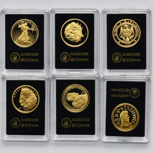 Set, USA, The Million Dollar Set, World Gold Coins (12 pcs.)