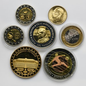 Set, Medals and coins from Europe (7 pcs.)