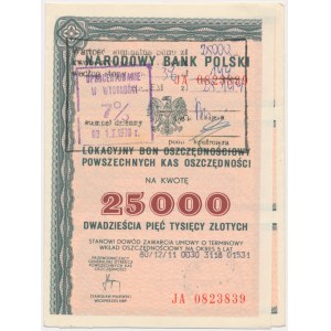 NBP, Bon lokacyjny na 25.000 złotych 1980