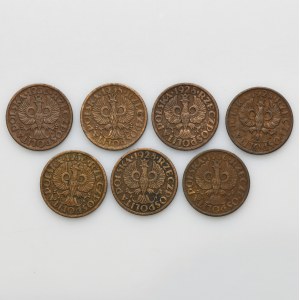 Satz, 1 Pfennig 1925 - 1936 (7 Stück) - bessere Jahrgänge