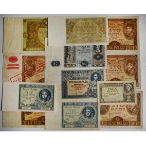 Set, 2-100 gold 1929-36 (12 pieces).