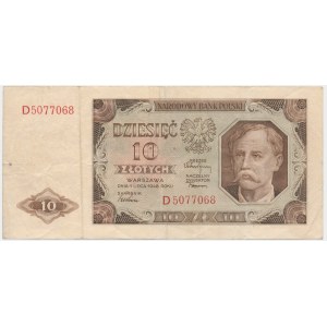 10 złotych 1948 - D - RZADKA