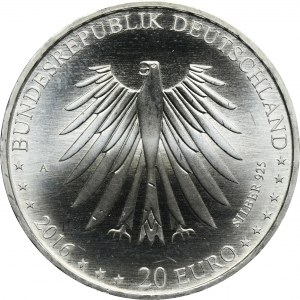 Deutschland, 20 Euro Berlin 2016 A - Märchen der Brüder Grimm, Rotkäppchen