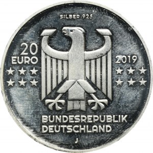 Germany, 20 Euro Hamburg 2019 J - 100th Anniversary of the Bauhaus School