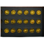 Satz, Cluster mit polnischen Münzen hauptsächlich Gold Nordic (94 Stück)