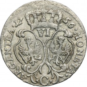 Niemcy, Królestwo Prus, Fryderyk II, Szóstak Kleve 1756 C