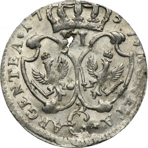 Niemcy, Królestwo Prus, Fryderyk II, Szóstak Kleve 1757 C