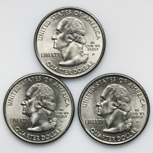 Set, USA, 1/4 Dollar Philadelphia (3 pcs.)