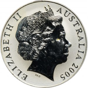 Australia, Elżbieta II, 1 Dolar Canberra 2005 Kangur australijski