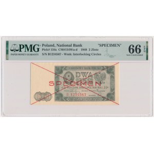 2 gold 1948 - SPECIMEN - B - PMG 66 EPQ