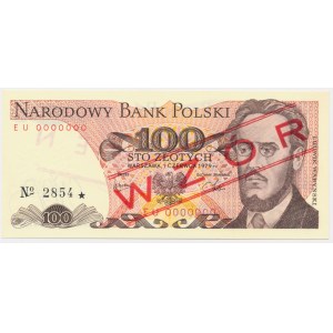 100 złotych 1979 - WZÓR - EU 0000000 - No.2854 -