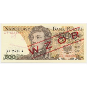 500 Zloty 1979 - MODELL - AZ 0000000 - Nr.2418 -.