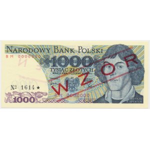 1.000 złotych 1979 - WZÓR - BM 0000000 - No. 1614 -