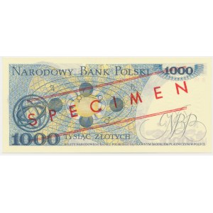 1.000 złotych 1979 - WZÓR - BM 0000000 - No. 1614 -