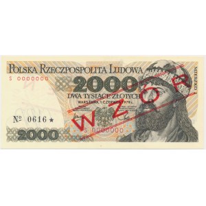 2.000 złotych 1979 - WZÓR - S 0000000 - No.0616 -